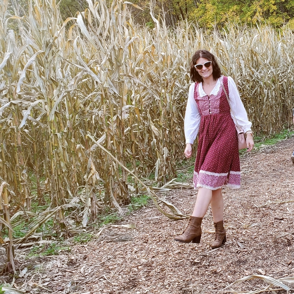 70s midi Prarie dress
